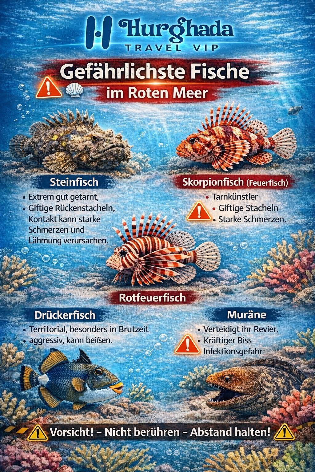 Gefährliche Fische im Roten Meer